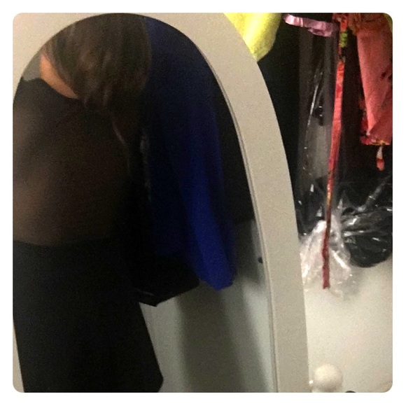 Black Mesh Insert Skater Dress | Small | W… - Picture 3 of 8